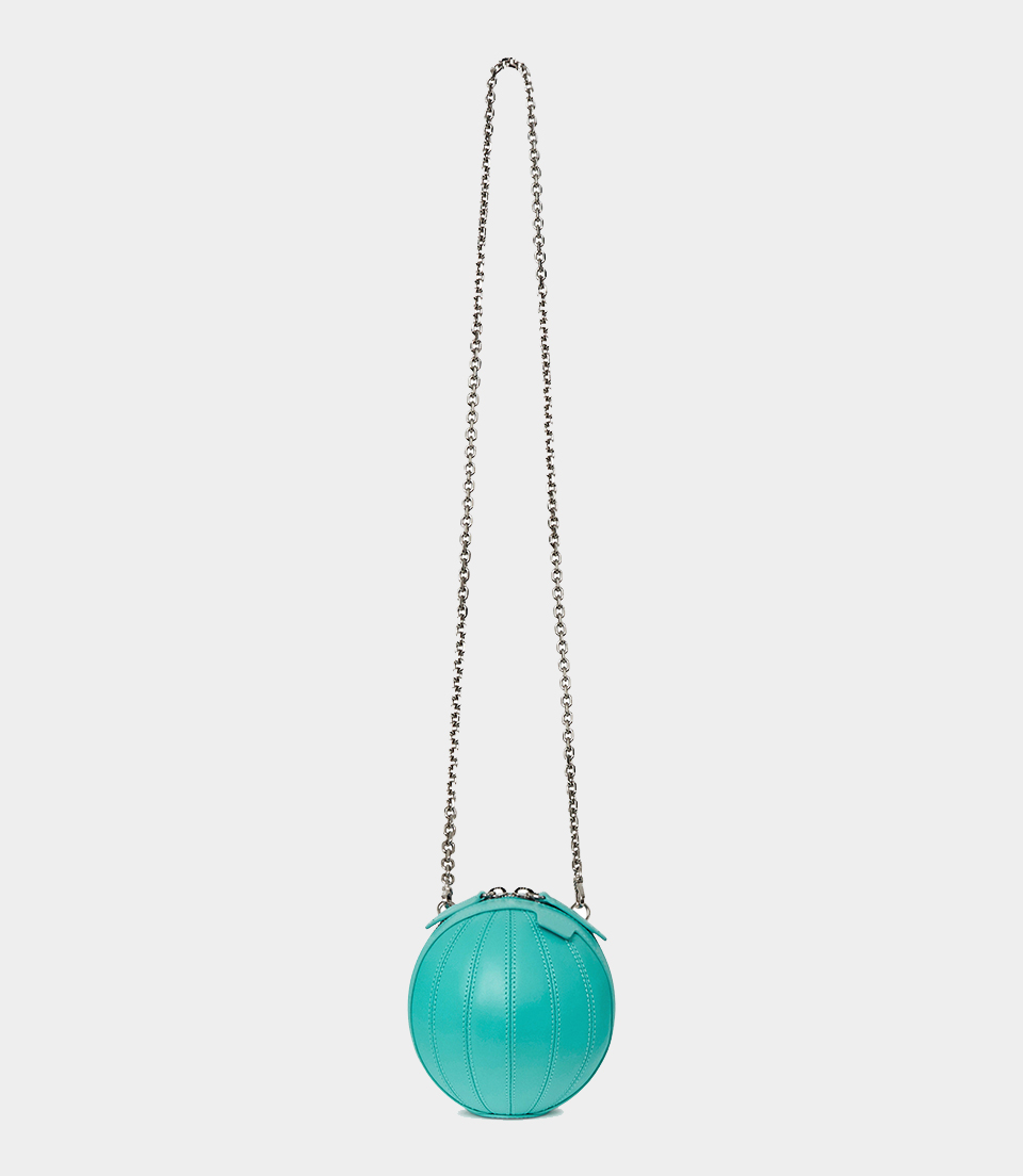 Mini ball chain bag _turkish blue